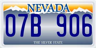 NV license plate 07B906