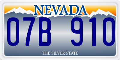 NV license plate 07B910