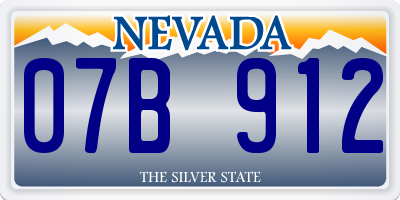 NV license plate 07B912