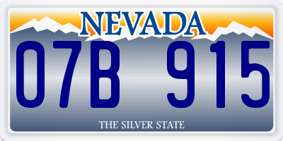 NV license plate 07B915