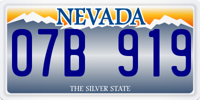 NV license plate 07B919