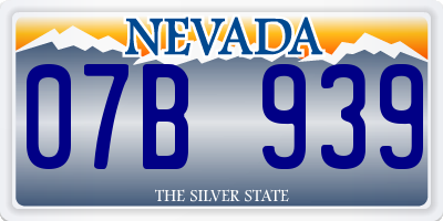 NV license plate 07B939