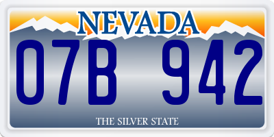 NV license plate 07B942