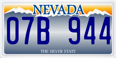 NV license plate 07B944