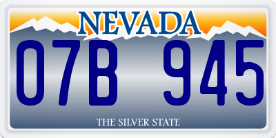 NV license plate 07B945