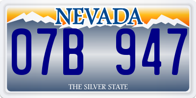 NV license plate 07B947