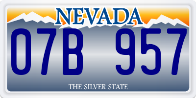 NV license plate 07B957