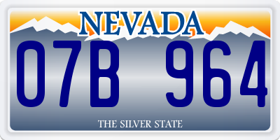 NV license plate 07B964