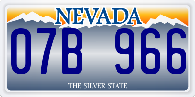 NV license plate 07B966