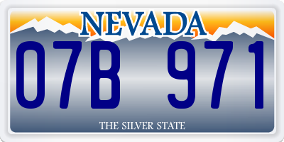 NV license plate 07B971