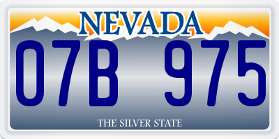 NV license plate 07B975