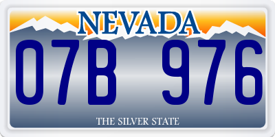 NV license plate 07B976