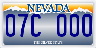 NV license plate 07C000