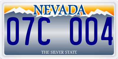 NV license plate 07C004