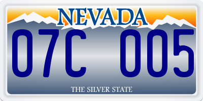 NV license plate 07C005