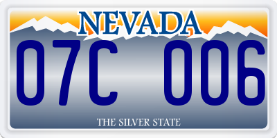 NV license plate 07C006