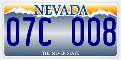NV license plate 07C008