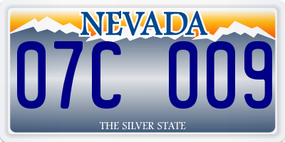 NV license plate 07C009