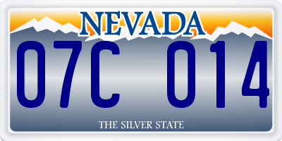 NV license plate 07C014