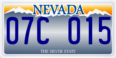 NV license plate 07C015