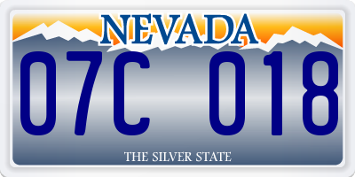 NV license plate 07C018