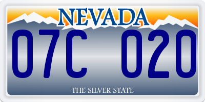 NV license plate 07C020