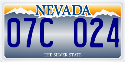 NV license plate 07C024
