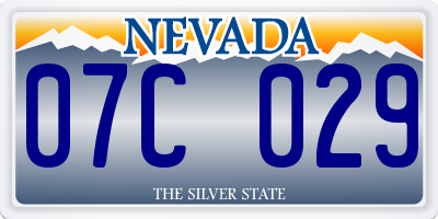 NV license plate 07C029