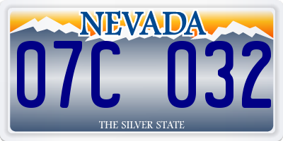 NV license plate 07C032