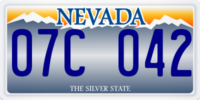 NV license plate 07C042