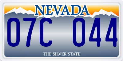 NV license plate 07C044