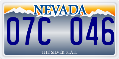 NV license plate 07C046