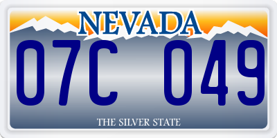 NV license plate 07C049