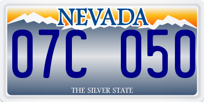 NV license plate 07C050