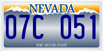 NV license plate 07C051