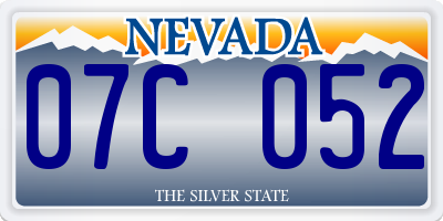 NV license plate 07C052