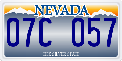 NV license plate 07C057