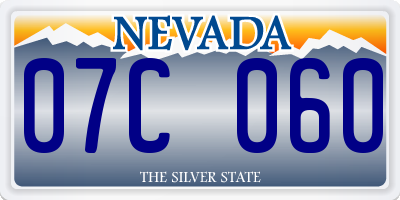 NV license plate 07C060