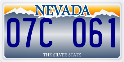 NV license plate 07C061