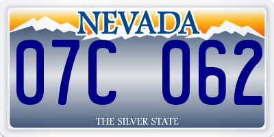 NV license plate 07C062