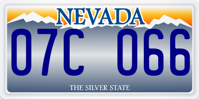 NV license plate 07C066