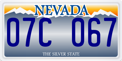NV license plate 07C067