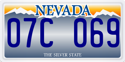 NV license plate 07C069