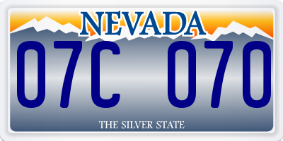 NV license plate 07C070
