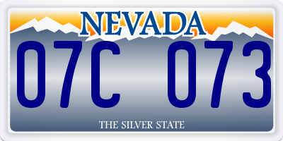 NV license plate 07C073
