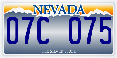 NV license plate 07C075