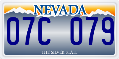 NV license plate 07C079