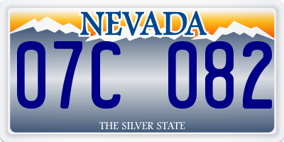 NV license plate 07C082