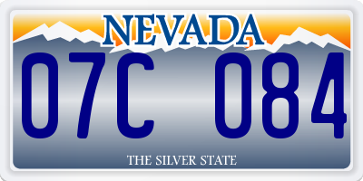 NV license plate 07C084