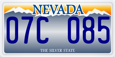 NV license plate 07C085